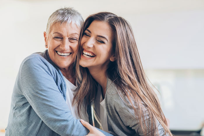 A women and her daughter