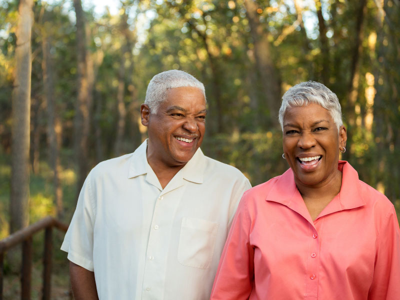 Two couple smiling