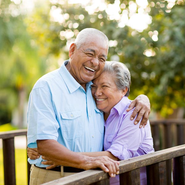 smiling senior couple